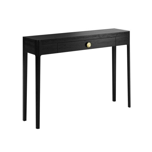 Wyld Haus Trieste Black Oak and Brass Console Table