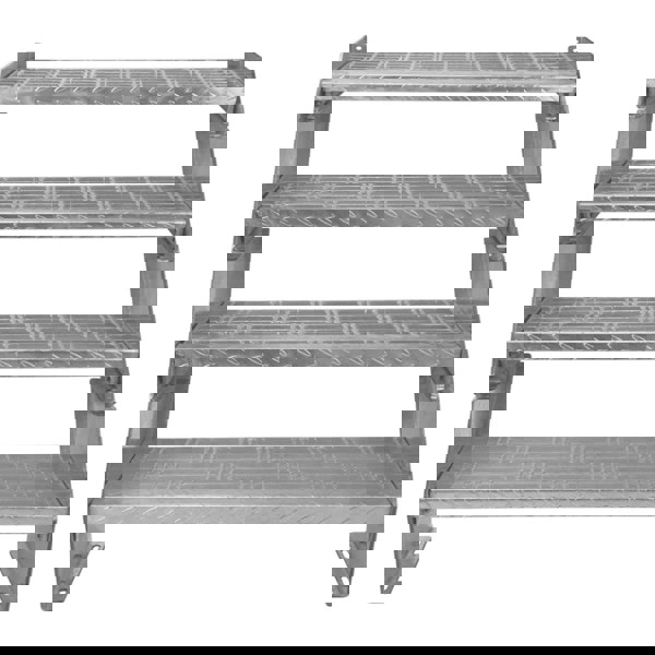 Monstershop Adjustable 4 Section Galvanised Staircase - 900mm Wide