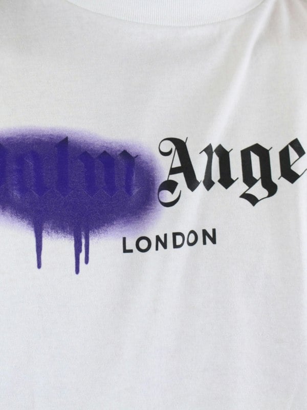 Palm Angels London Sprayed Logo T-shirt White - Supplied FashionPalm Angels