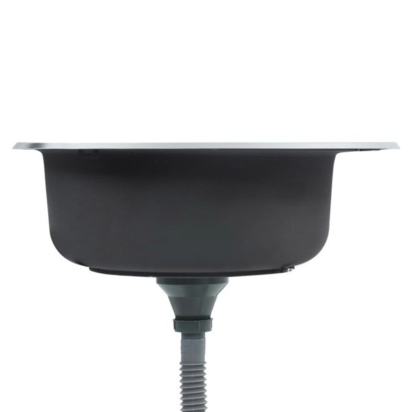 Berkfield Kitchen Sink with Strainer and Trap Stainless Steel