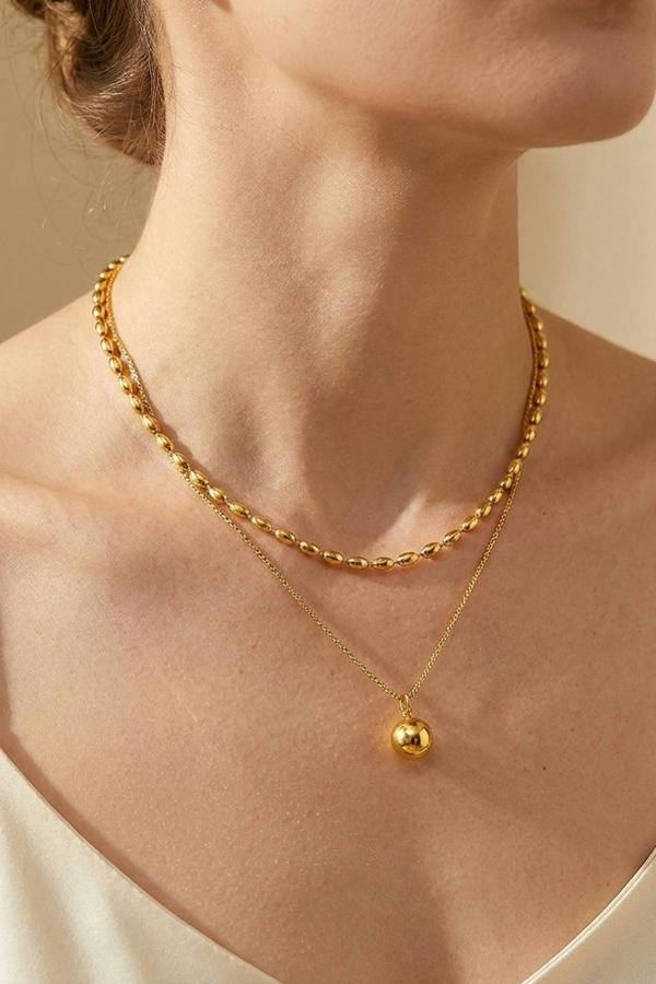 ARIIRA Sable Layered Gold Tone Bead