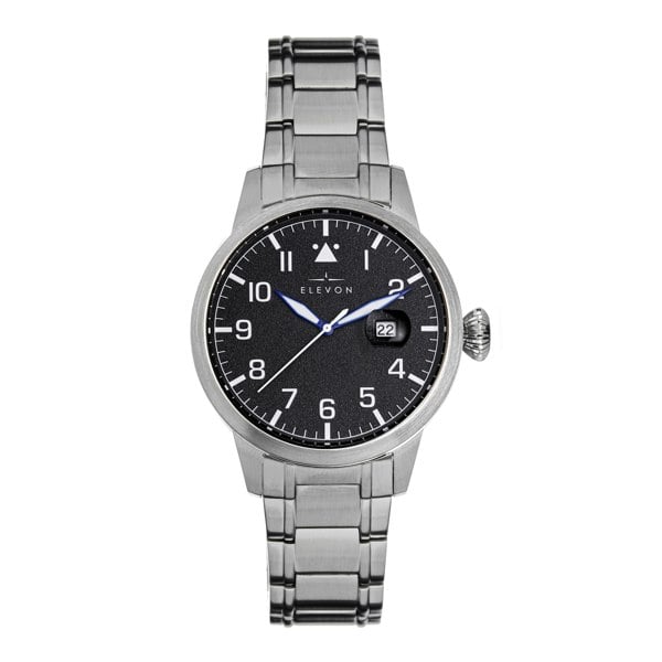 Elevon Stealth Bracelet Watch w/Date - Black - ELE124-2