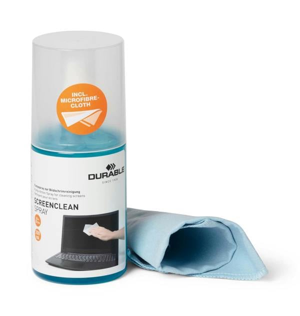 Durable SCREENCLEAN Streak-Free Screen Clean Spray with Microfiber Cloth | 200ml