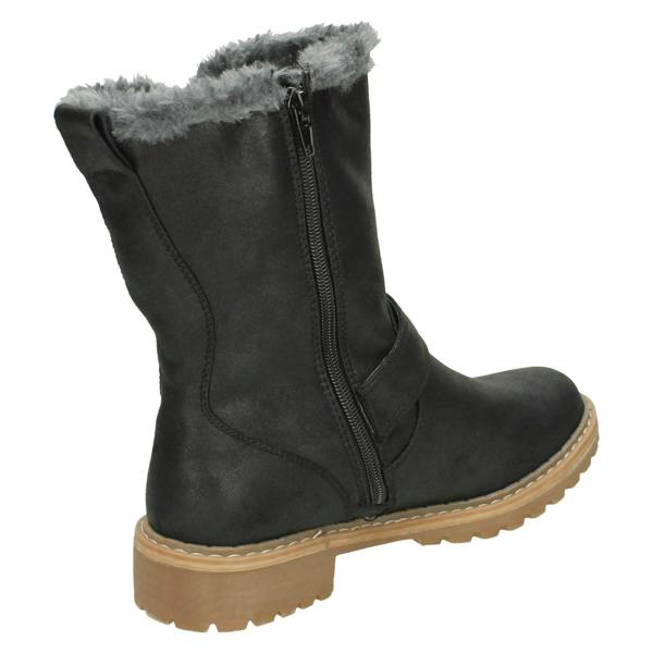 Down to Earth Ladies Down To Earth Fur Trim Calf Boots