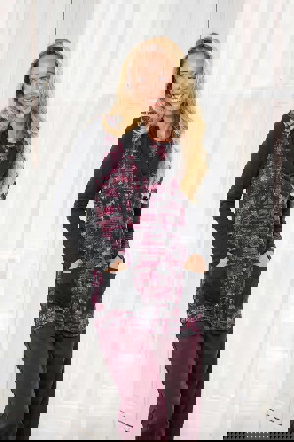 Etchy Printed Tunic with Snood