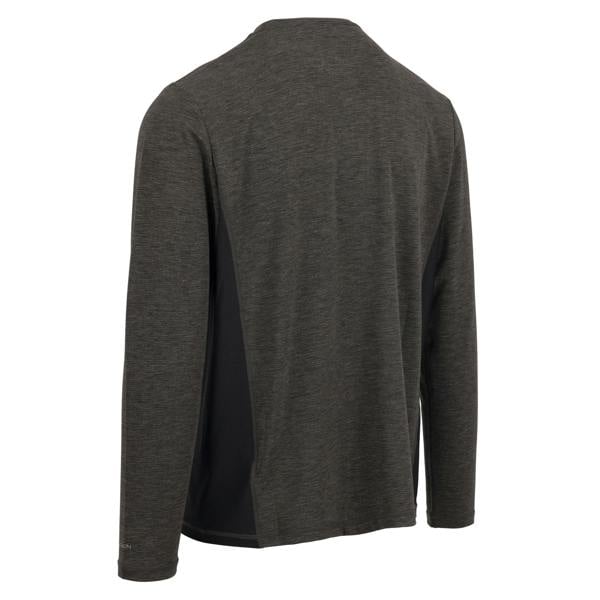 Trespass Mens Charlie Long-Sleeved T-Shirt - Dark Grey Marl - 