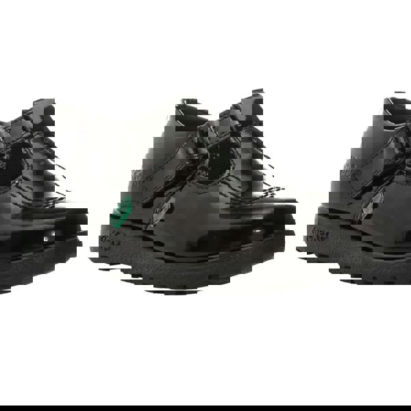 Kickers Girls Fragma Patent Leather T-Bar Shoes - Black