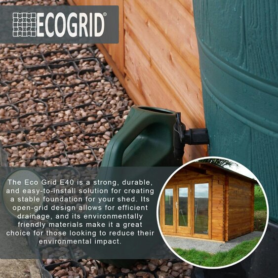 EcoGrid Shed Base Kits - Garden Shed Base with Weed Membrane