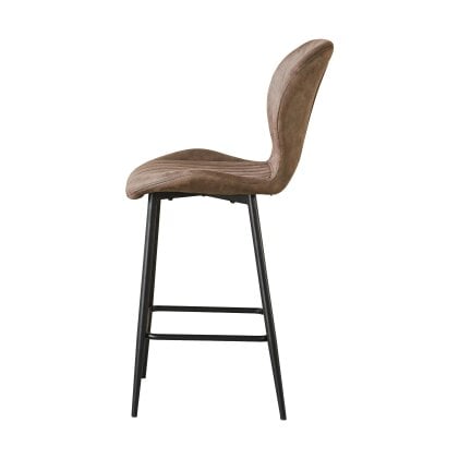 Outdoor Living Jaydn Distressed Leather Comfort Bar Stools