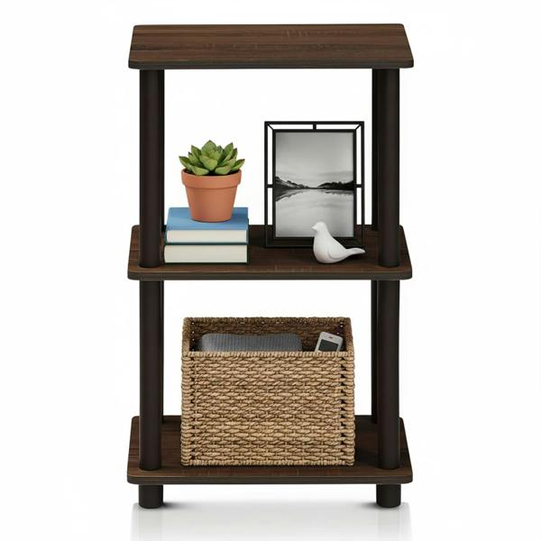 WALPLUS /BR Turn-N-Tube 2 Space Shelf, Walnut/Brown perfect for organized storage and display - 16101WN