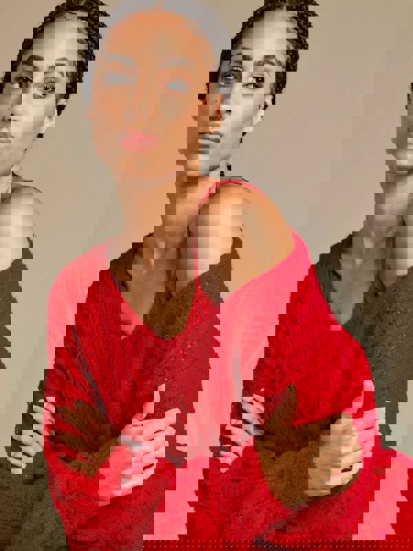 GWD Arla-Bailey Red Wool Knit Top