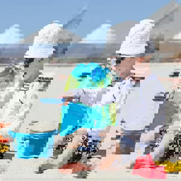 Aquarius Doodle Kids Blue Nylon Toy Storage Bag 60 Portable Play Mat Organizer