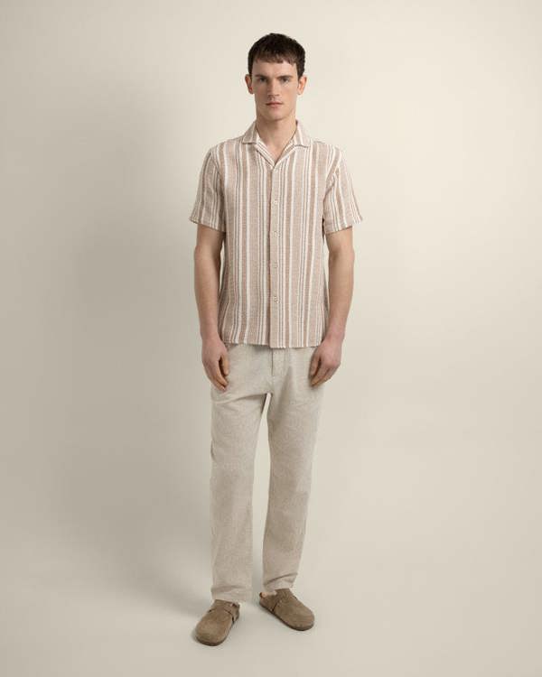 Larsson & Co Olsen - Waffle Stripe Short Sleeve Shirt