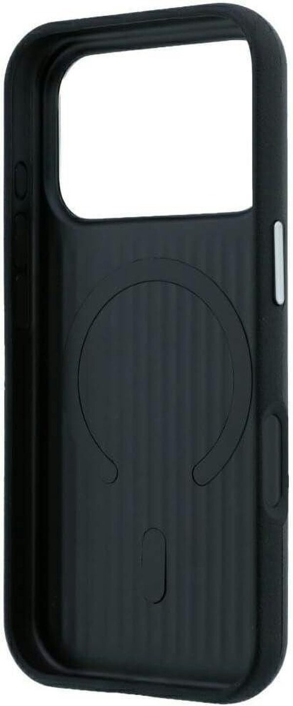 Mercedes Leather Semi Wrap Iconic Line Case with MagSafe for iPhone 17/18 Pro Max 6.9" Black - MEHMP18X25PFWSTK