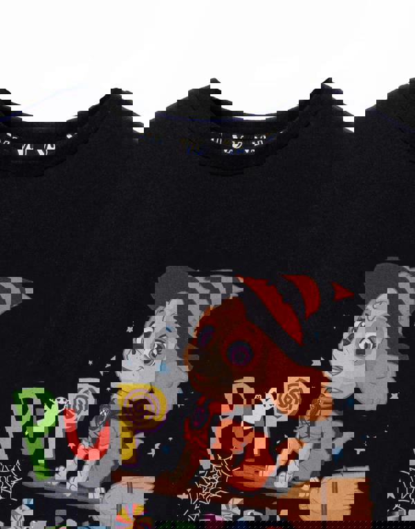 Paw Patrol Girls Black Trick Or Treats Short Sleeved T-Shirt