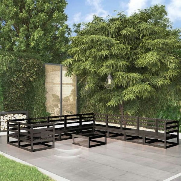 Berkfield 11 Piece Garden Lounge Set Solid Pinewood