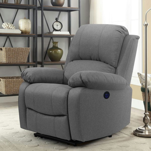Comfy Living Linen Electric Reclining Sofa Set