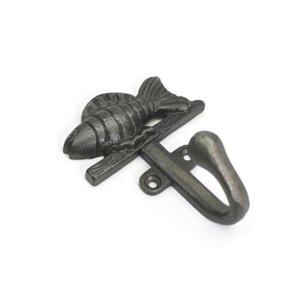 Antique Cast Iron Goldfish Single Coat/Robe Hook - 105mm