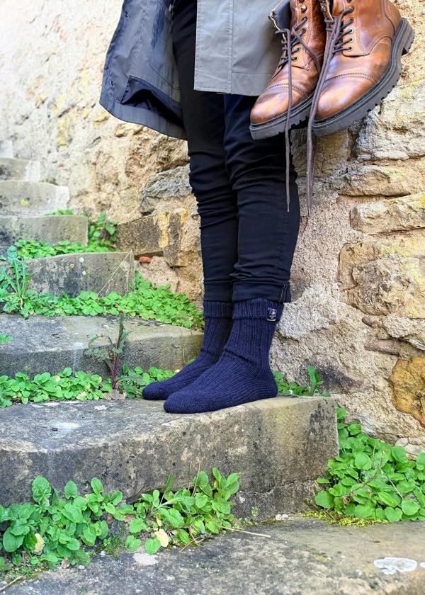 Jemsox British Wool Boot Socks – Navy | 100% British Wool Luxury Boot Socks
