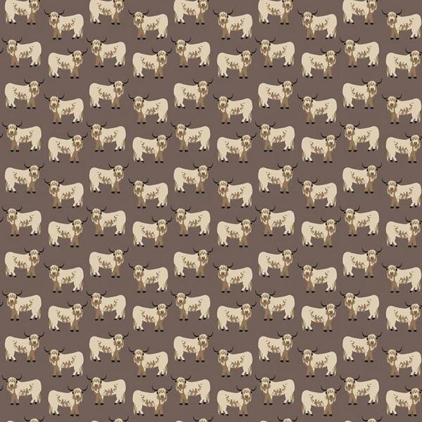 Highland Cow Mocha Throw 120x150cm