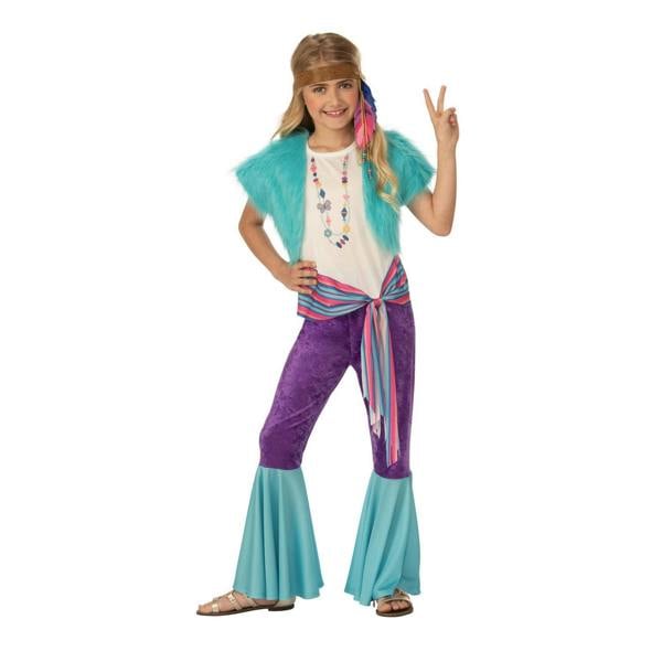 Bristol Novelty Girls Hippy Costume - Multicoloured - 