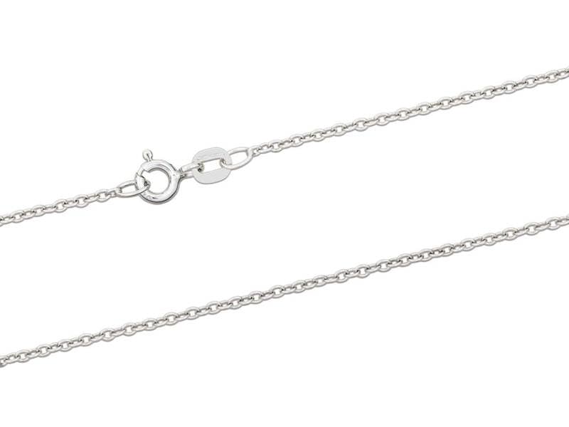 Cooksongold 9ct White Gold Round Trace Chain Necklace, 1.5mm, 16 or 18 Inch, Hallmarked