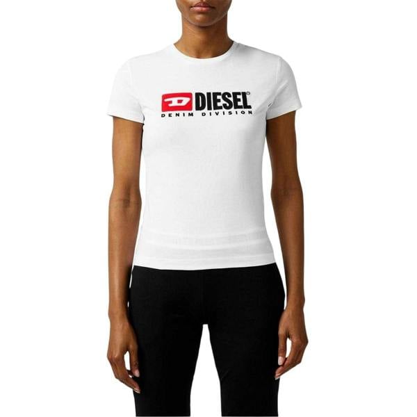 Diesel Womens/Ladies Diegor Div Cotton Jersey T-Shirt - White - 