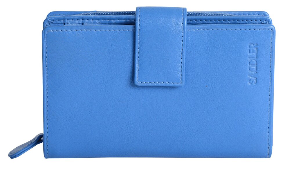 SADDLER GEORGIE Leather Double-Sided Purse - 13 Card Slots, Generous Space for Notes and Coins - RFID Protected