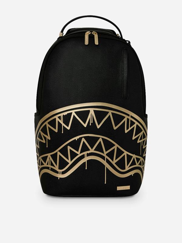 Sprayground Kids That Gold Drap Backpack in Black (45cm)