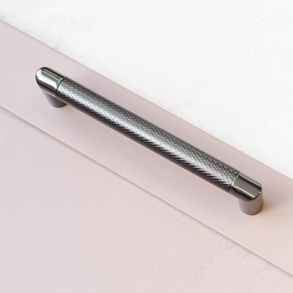 Handle & Home Gunmetal Knurled D Handles