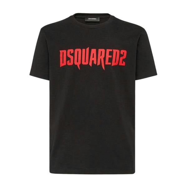 DSquared2 Mens Horror Logo T-Shirt - Black/Red - 
