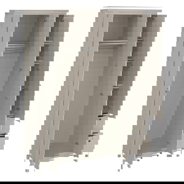 Furniture To Go Madrid Wardrobe with 2 Doors + 1 Mirror Door + 2 Drawers in Cashmere