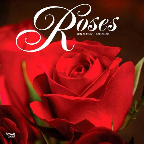 Roses Calendar 2027, Wall Calendars, Month To View, Lifestyle, Gift