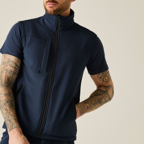 Regatta Mens Flux Softshell Body Warmer - Navy/Navy