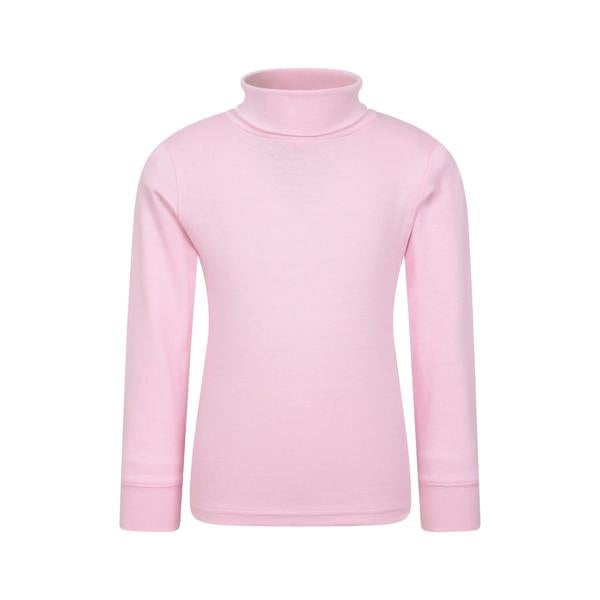 Mountain Warehouse Childrens/Kids Meribel Cotton Roll Neck Top - Pink - 