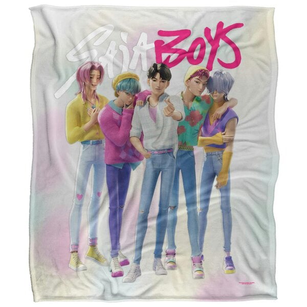 K-Pop Demon Hunters Fleece Saja Boys Supersoft Throw - Multicoloured