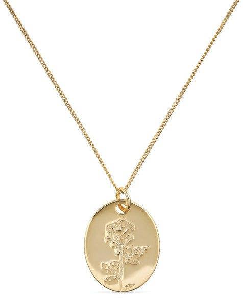 14K Gold Rose Flower Necklace - Necklaces - Elk & Bloom