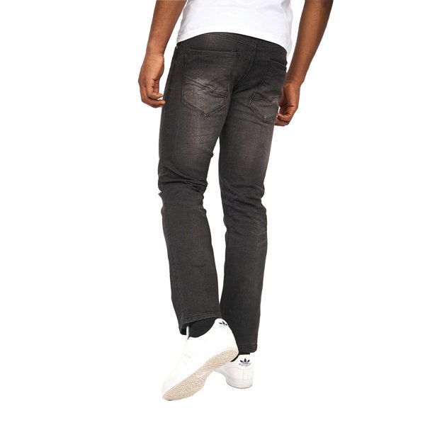 Crosshatch Mens Cadman Straight Jeans - Black Wash