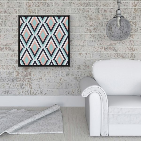 Warren Reed Zig Zag Abstract Pattern Framed Canvas