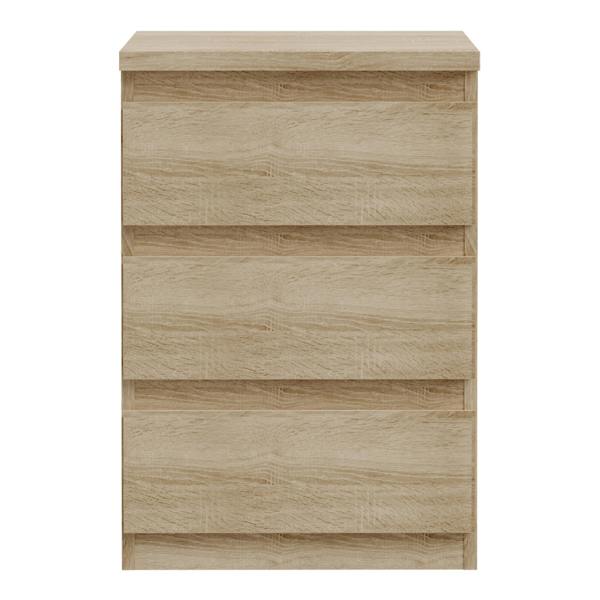 Furniture To Go Edmore 3 Drawer Bedside Chest in Sonoma Oak