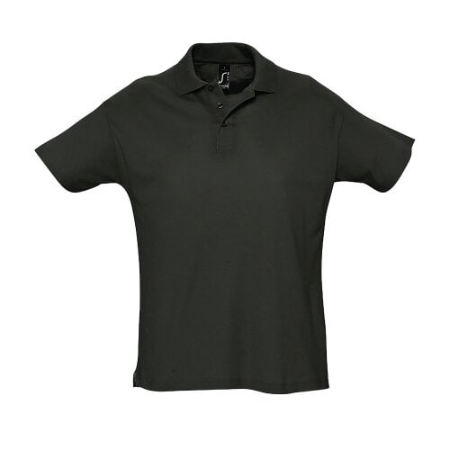 SOLS Mens Summer II Pique Short Sleeve Polo Shirt - Black