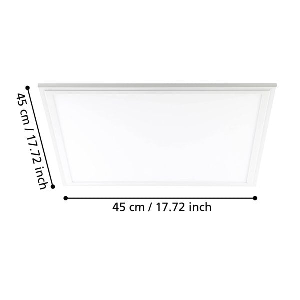 EGLO Salobrena 1 Ultra-Slim Modern White Square LED Ceiling Light WBS