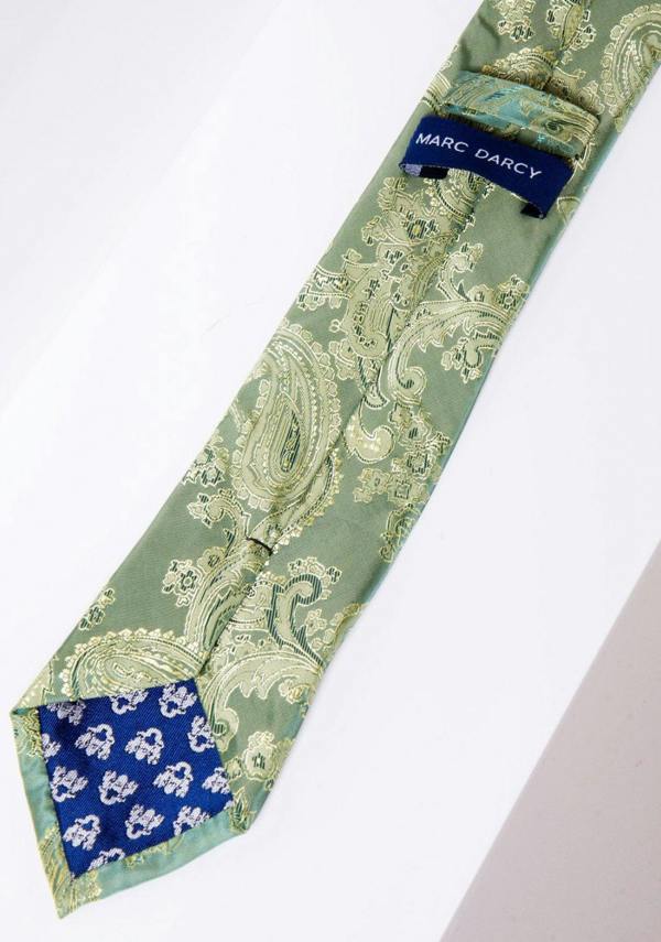 MARC DARCY Paisley Tie & Pocket Square Set - Green