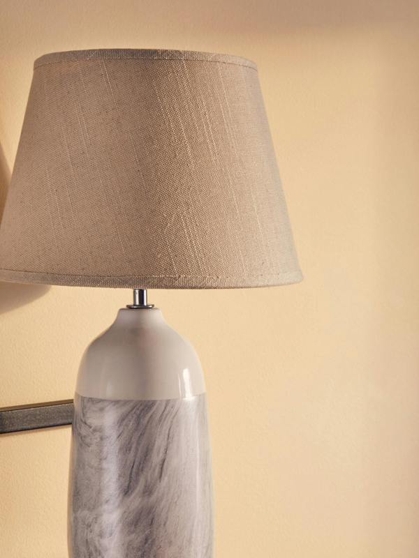 Interiors by Premier Welma White Ceramic Table Lamp