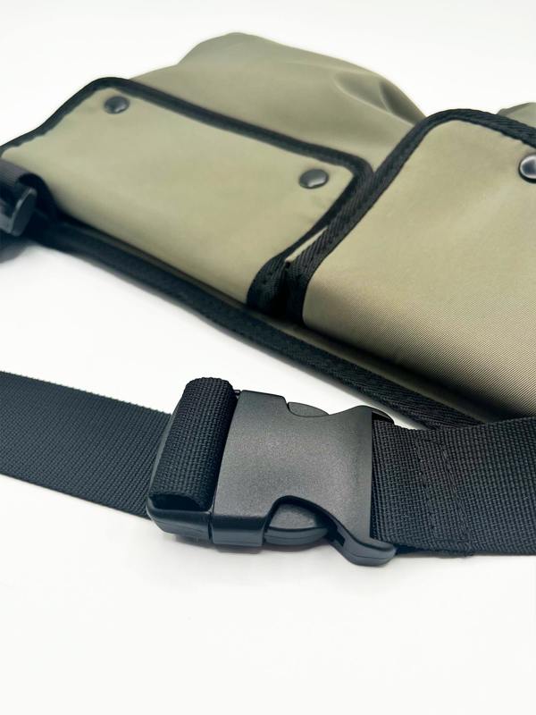 SVNX Nylon chest bag in moss - svnx