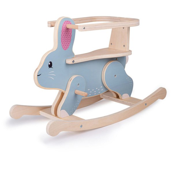 Bigjigs Toys Wooden Rocking Rabbit With Adjustable Safety Guard