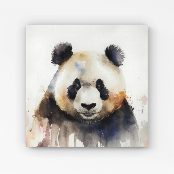 Warren Reed Panda Watercolour Canvas