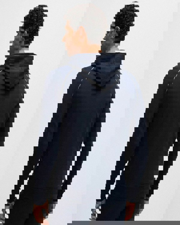 BOSS Orange Mix&Match Mens Stretch-Cotton Zip-Up Hoodie with Embroidered Logo - Dark Blue 403