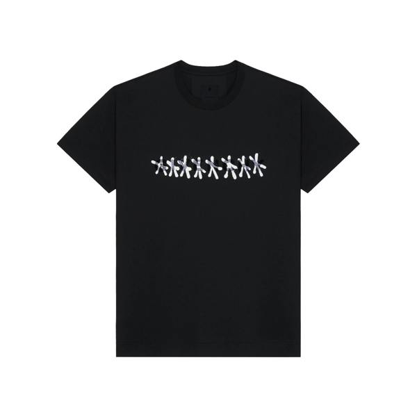 Givenchy Tag Effect Slim Fit T-Shirt   in  Black