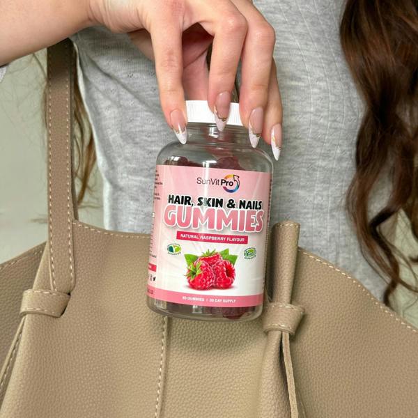 5000mcg Biotin Gummies, Daily Dose for Hair, Skin & Nail Strength (Berry Flavoured) Menopause Approved
